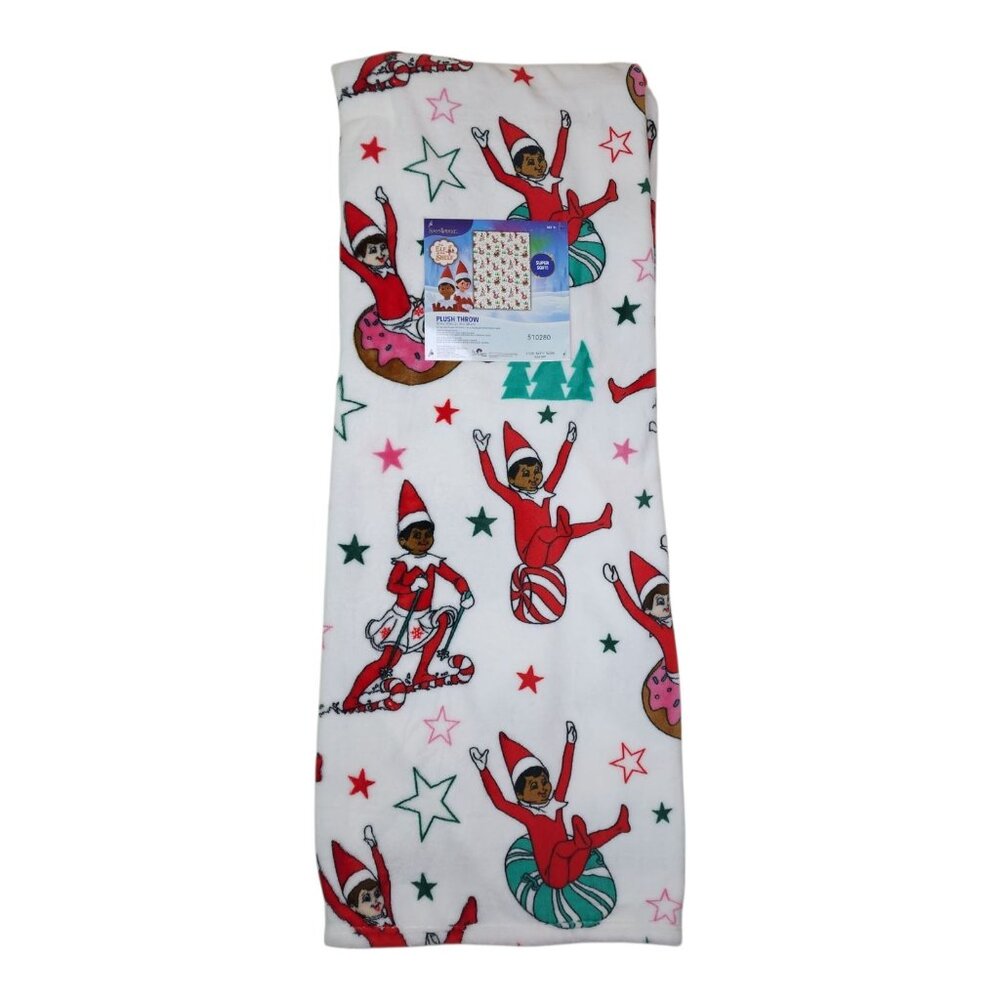 The Elf On The Shelf Plush Throw 50" x 70" Super Soft Polyester Blanket